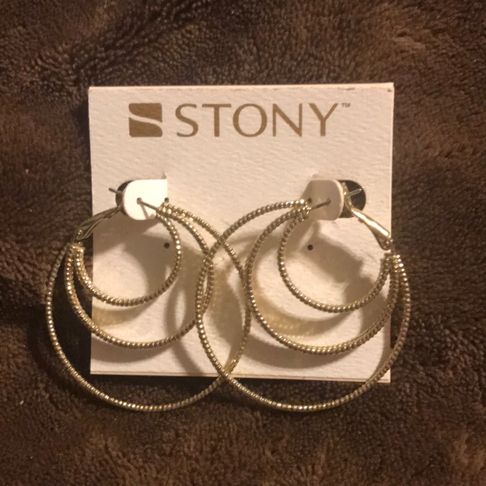 Stony Tri-Circle Earrings